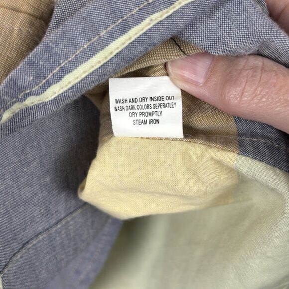 Decibel Men's Long Sleeve Button Up Flannel Shirt Color Block Size 2XL Pocket - Picture 8 of 12